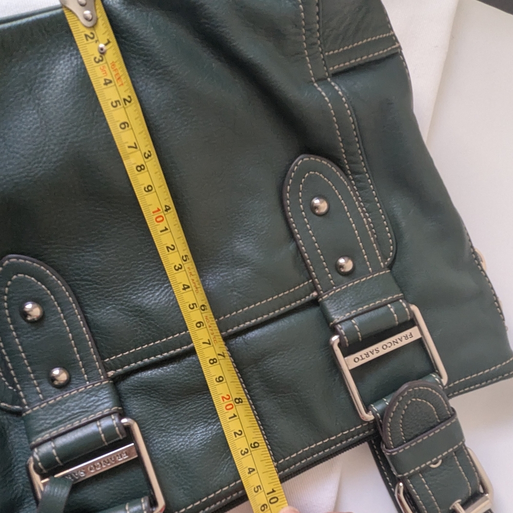 Franco Sarto Sophisticated Dark Green Leather Tote Shoulder Bag For everyday use - Picture 12 of 12